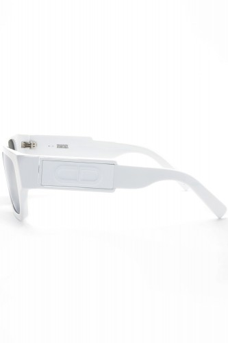 Christian Dior - Occhiali da sole in celluloide squadrati unisex bianco - SU