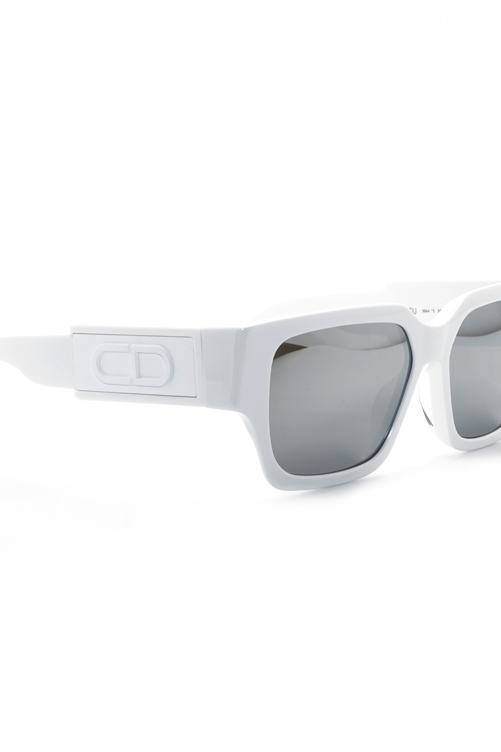 Christian Dior - Occhiali da sole in celluloide squadrati unisex bianco - SU
