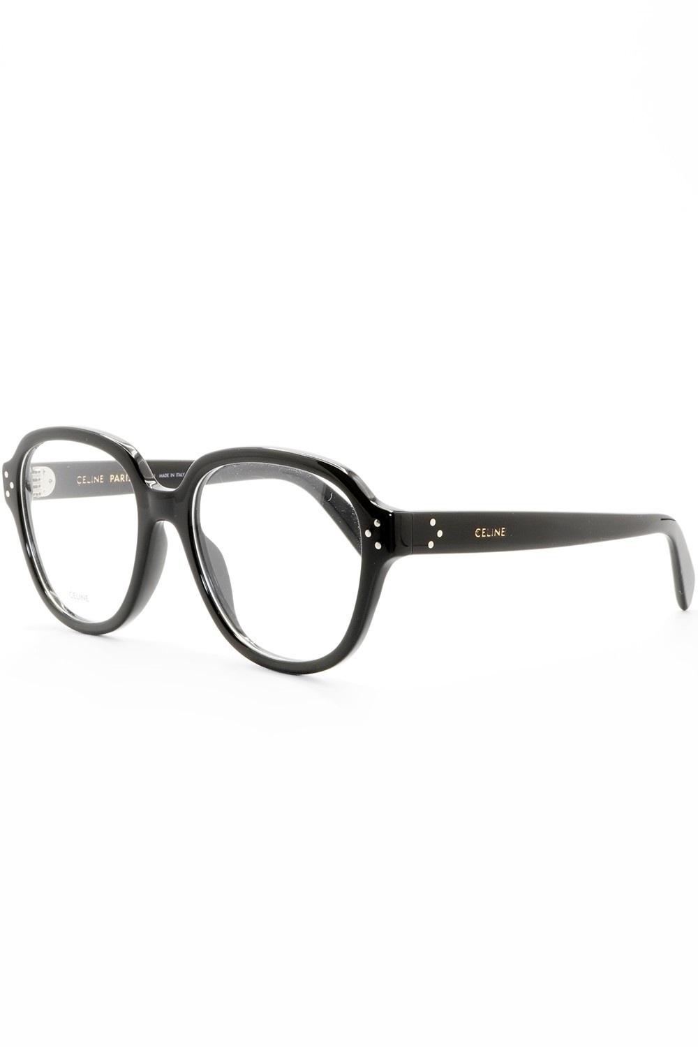 Celine - Occhiali da vista in celluloide tondi per donna nero - CL50107I 001