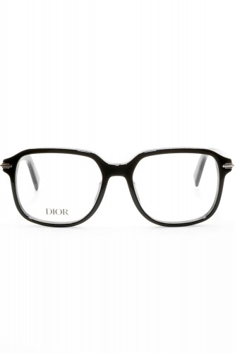Christian Dior - Occhiali da vista in celluloide squadrati unisex nero - S51