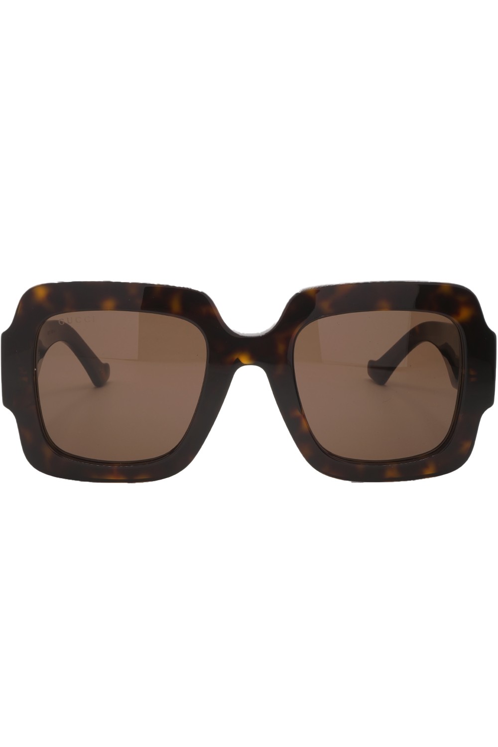 Gucci - Occhiali da sole in celluloide squadrati per donna tartarugato -