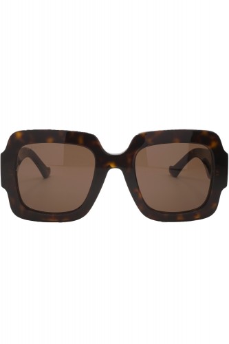 Gucci - Occhiali da sole in celluloide squadrati per donna tartarugato -
