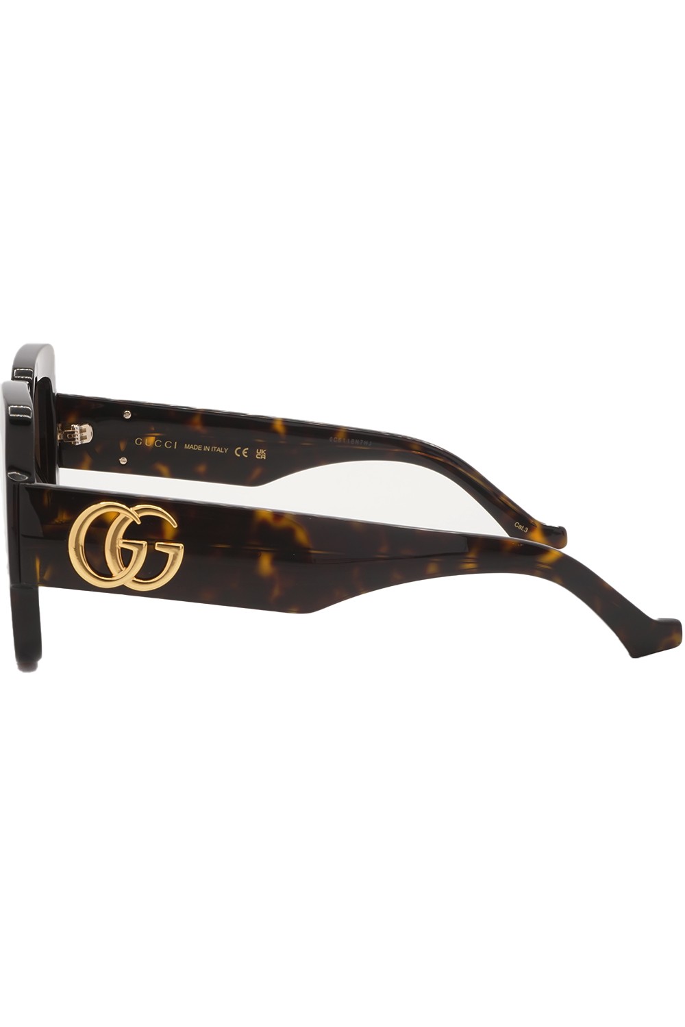 Gucci - Occhiali da sole in celluloide squadrati per donna tartarugato -