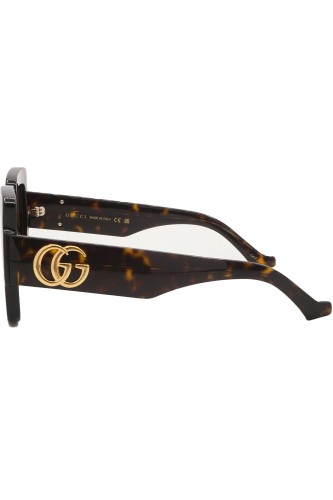 Gucci - Occhiali da sole in celluloide squadrati per donna tartarugato -