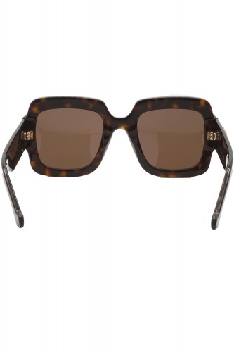 Gucci - Occhiali da sole in celluloide squadrati per donna tartarugato -