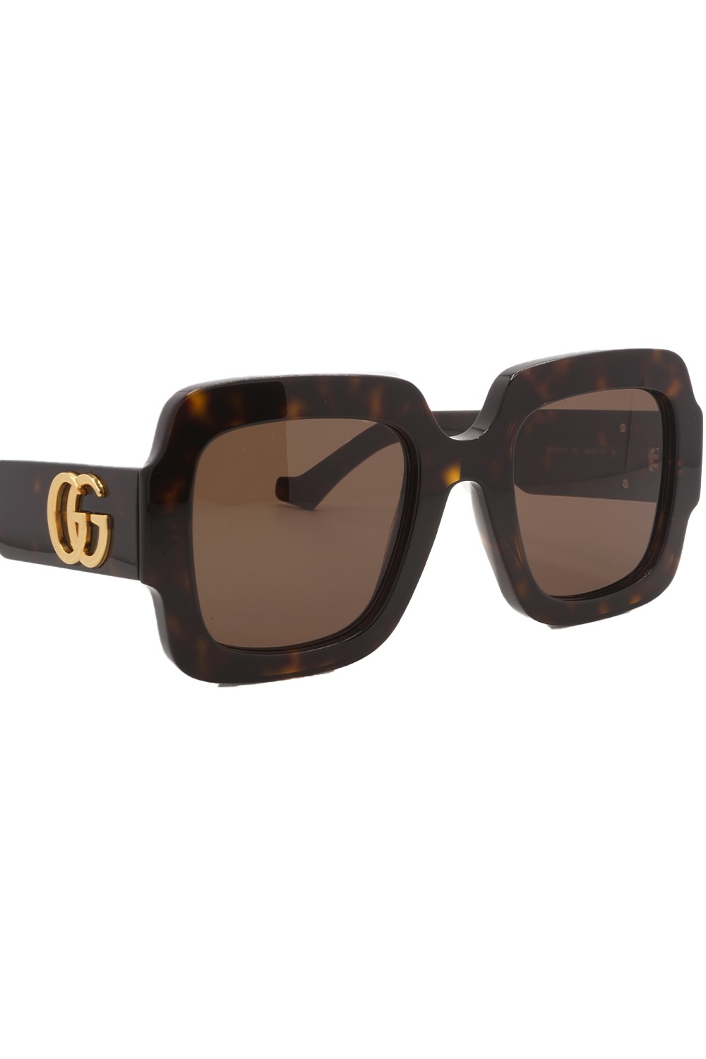 Gucci - Occhiali da sole in celluloide squadrati per donna tartarugato -
