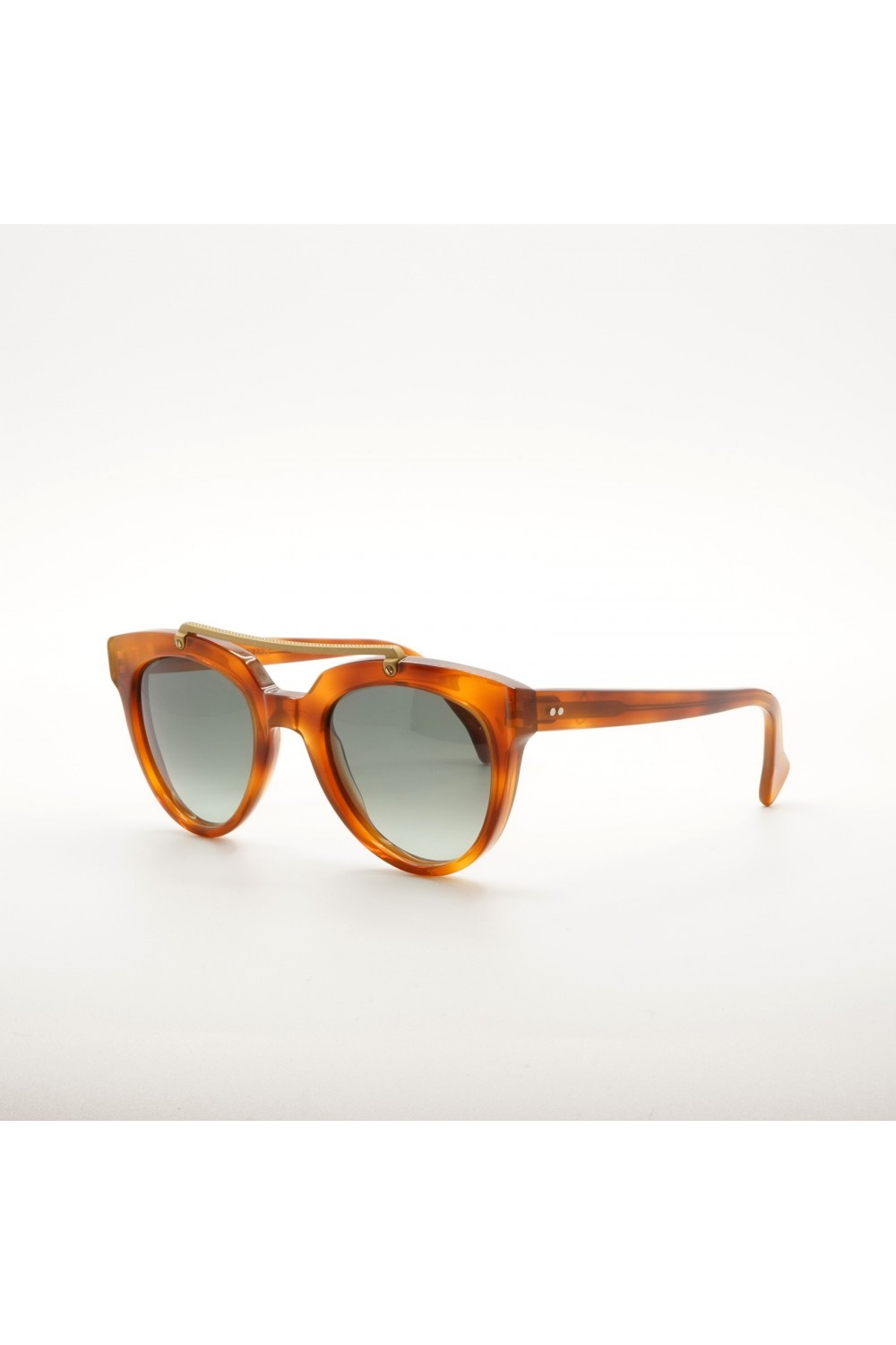 Saturnino - Occhiali da sole in celluloide aviator unisex tartarugato