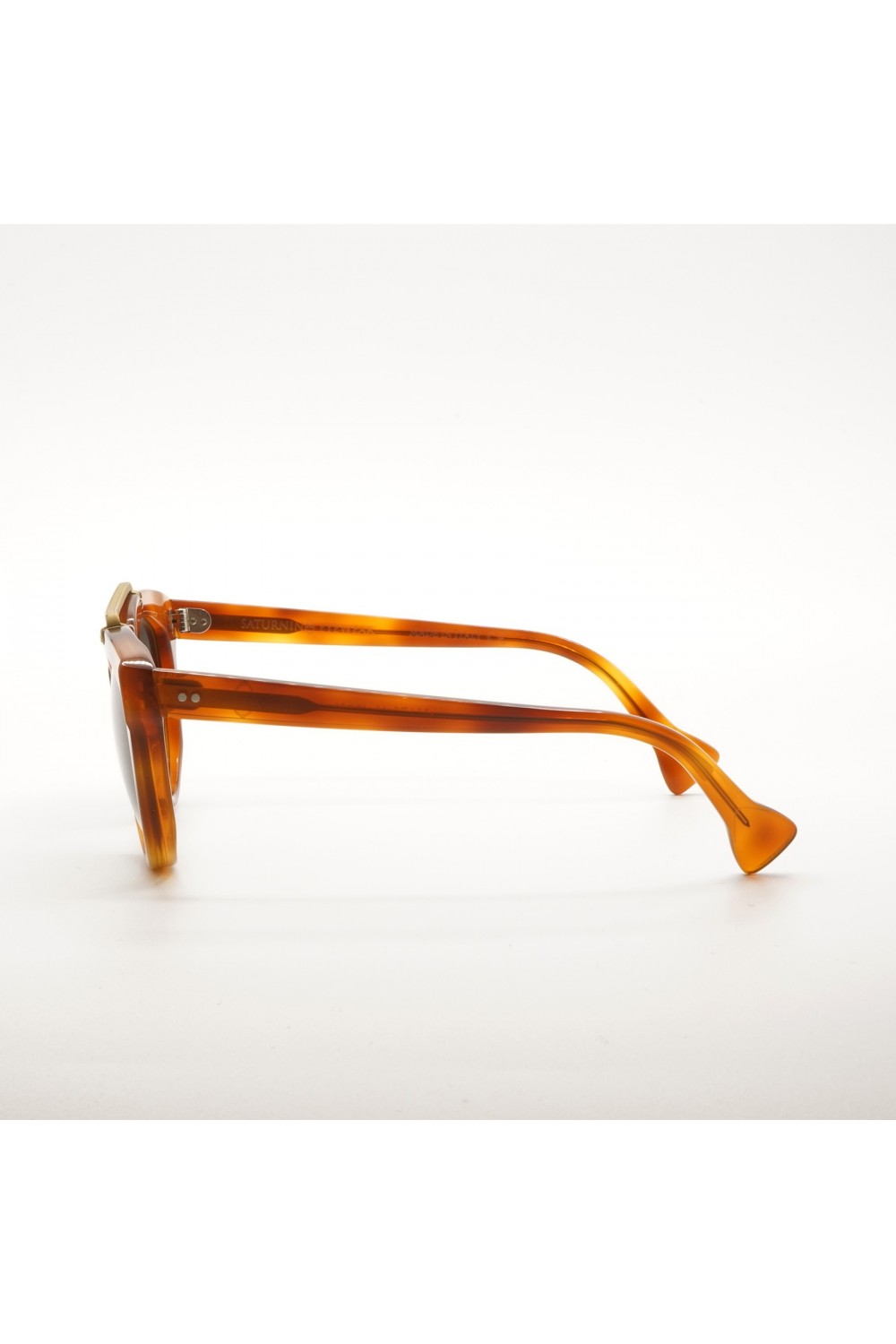 Saturnino - Occhiali da sole in celluloide aviator unisex tartarugato