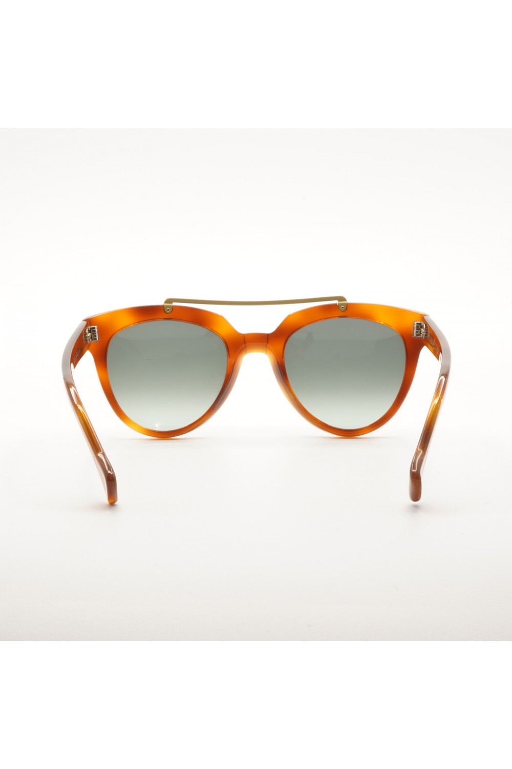 Saturnino - Occhiali da sole in celluloide aviator unisex tartarugato